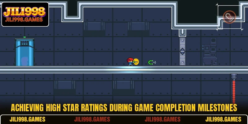 Achieving high star ratings during game completion milestones