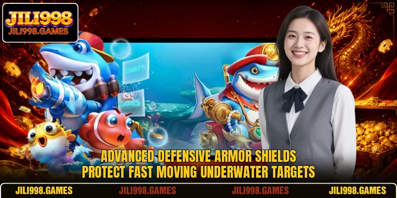 Advanced defensive armor shields protect fast moving underwater targets