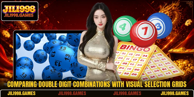 Comparing double digit combinations with visual selection grids