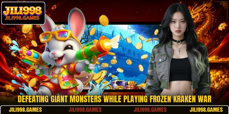 Defeating giant monsters while playing Frozen Kraken War