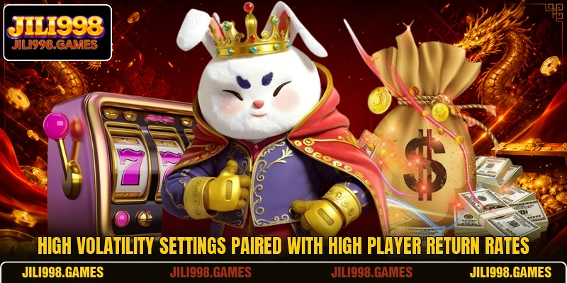 High volatility settings paired with high player return rates