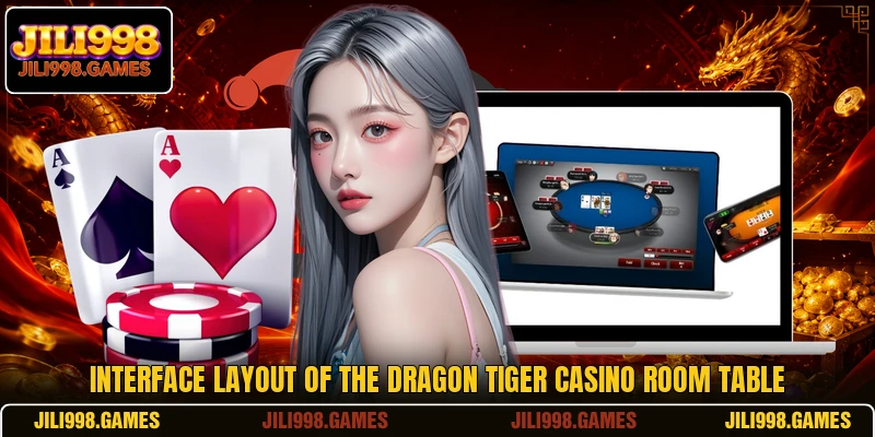 Interface layout of the Dragon Tiger Casino Room table