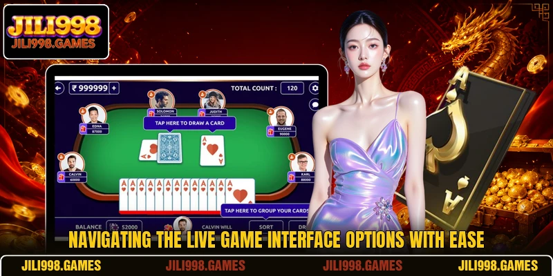 Navigating the live game interface options with ease