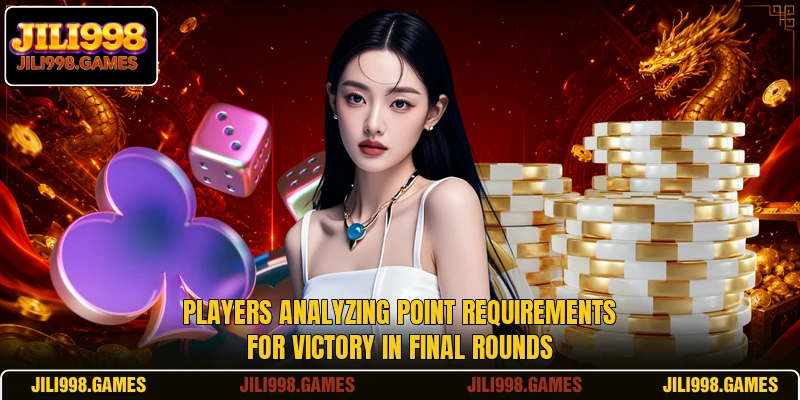 Players analyzing point requirements for victory in final rounds