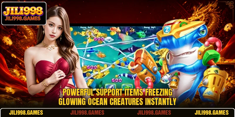 Powerful support items freezing glowing ocean creatures instantly