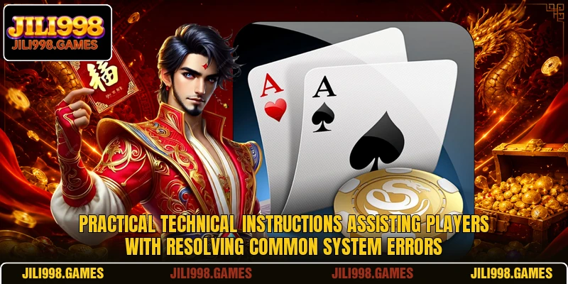 Practical technical instructions assisting players with resolving common system errors