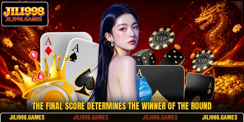 The final score determines the winner of the round