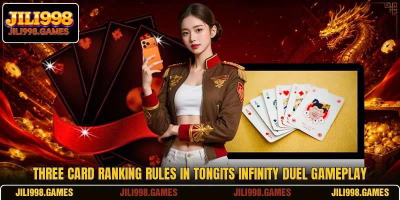 Three card ranking rules in Tongits Infinity Duel gameplay